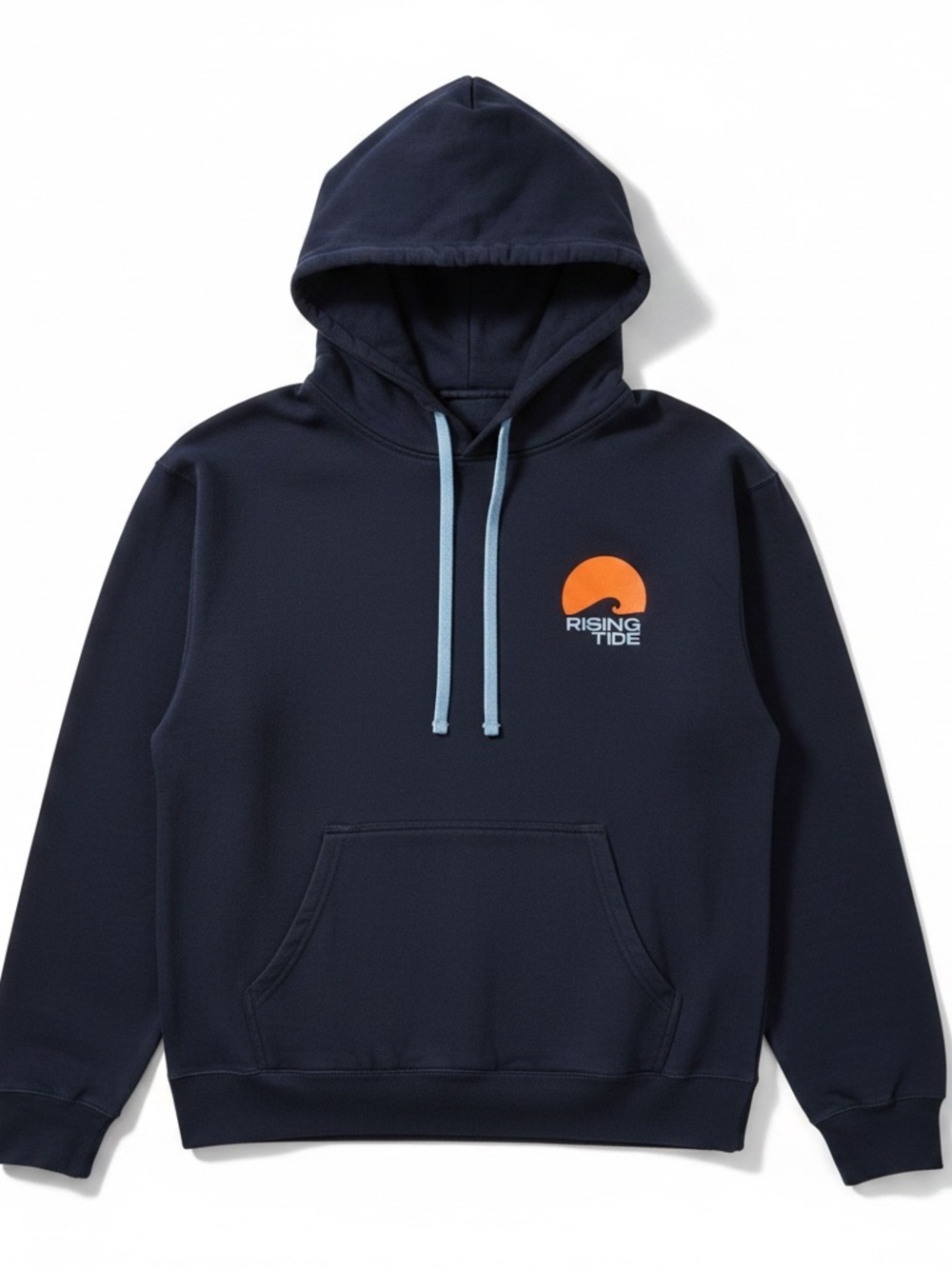 Independent Trading CompanyRising Tide Navy Pullover Hoodie with Orange Logo